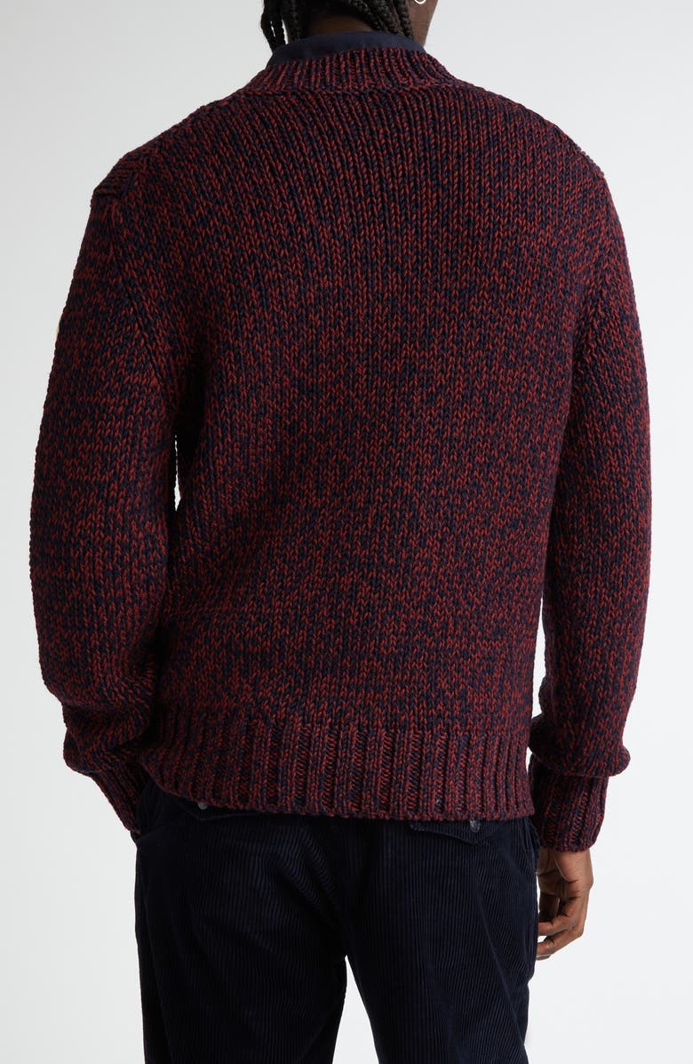 Moncler Virgin Wool Crewneck Sweater, Alternate, color,