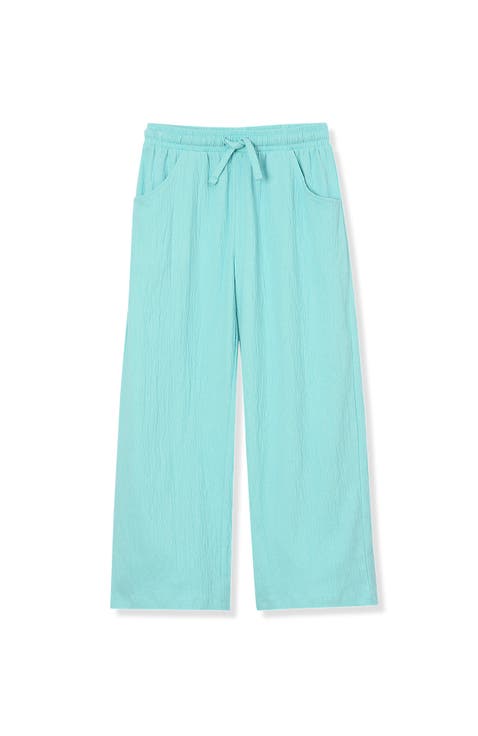 Girls Pull On Knit Gauze Wide Leg Pants