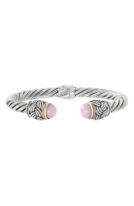 EFFY Sterling Silver & 18K Gold Pink Opal Bracelet