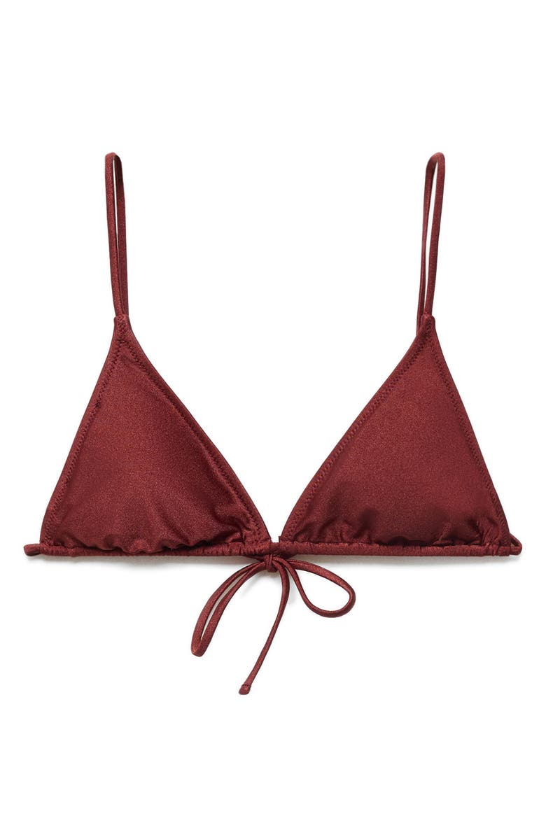 MANGO Bow Triangle Bikini Top, Main, color, 
