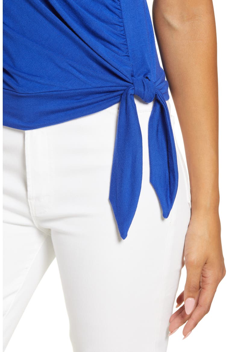 Faux Wrap Top, Alternate, color, ROYAL