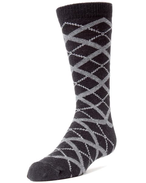 Diamond Interlock Crew Socks (Big Kid)