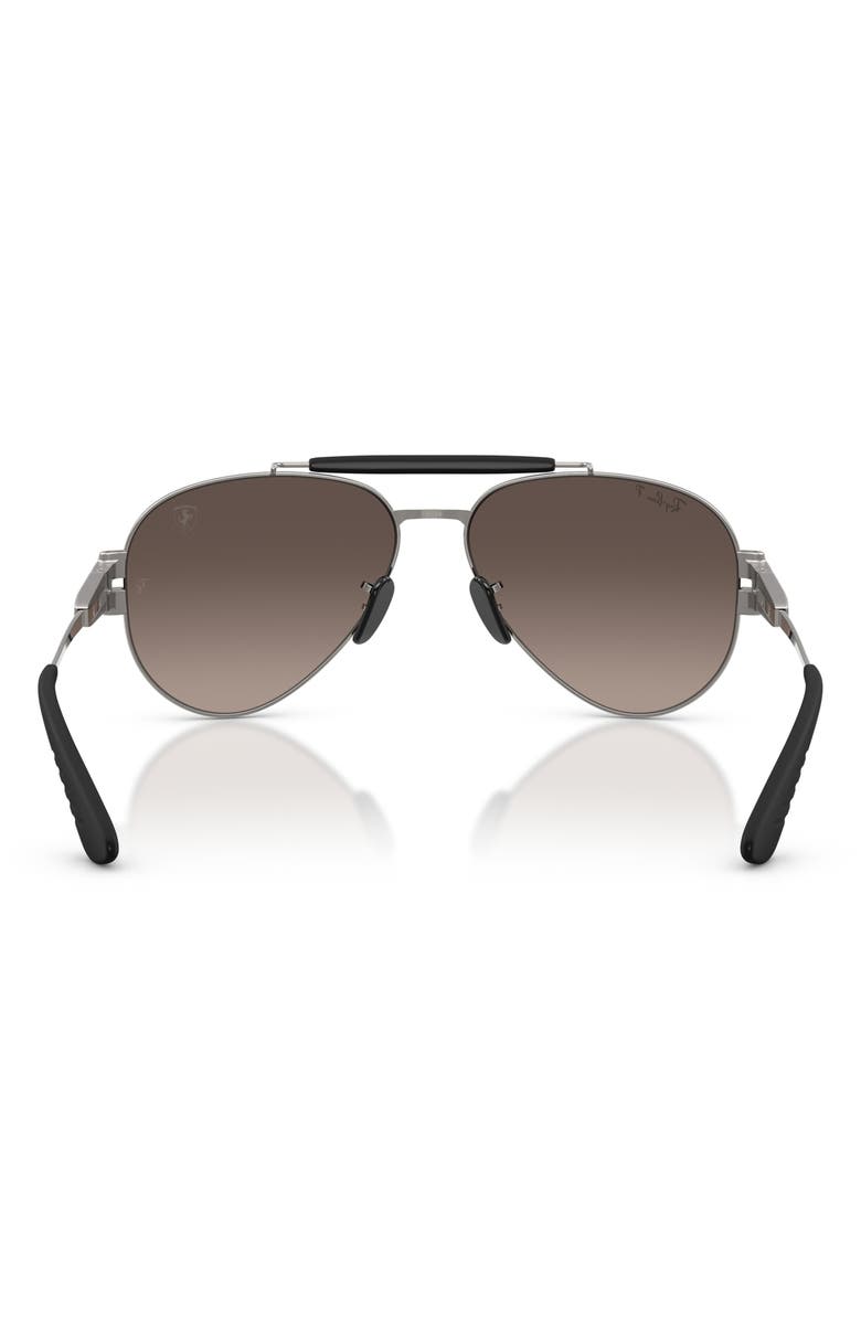 Ray-Ban x Ferrari 58mm Polarized Phantos Sunglasses, Alternate, color, Gunmetal / Grey Gradient Polar