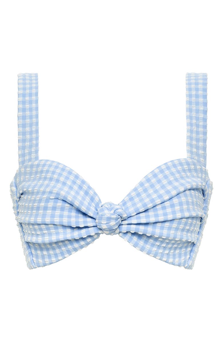 MONTCE Hayden Bikini Top, Alternate, color, Periwinkle Micro Gingham