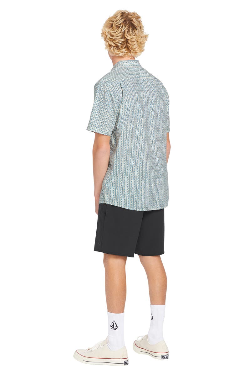 Volcom Scaler Stone Short Sleeve Button-Up Shirt, Alternate, color, 