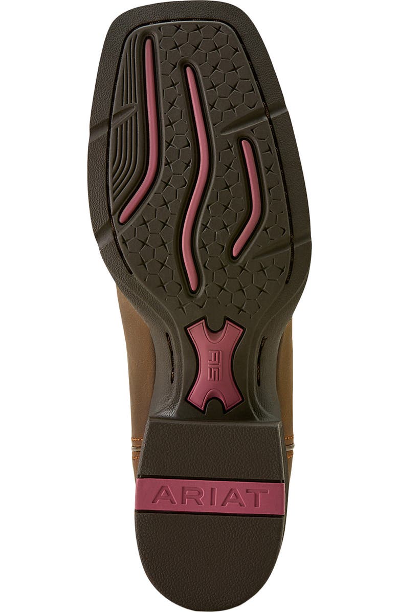 Ariat Round Up StretchFit<sup>™</sup> Wide Square Toe Western Boot, Alternate, color, Sassy Brown