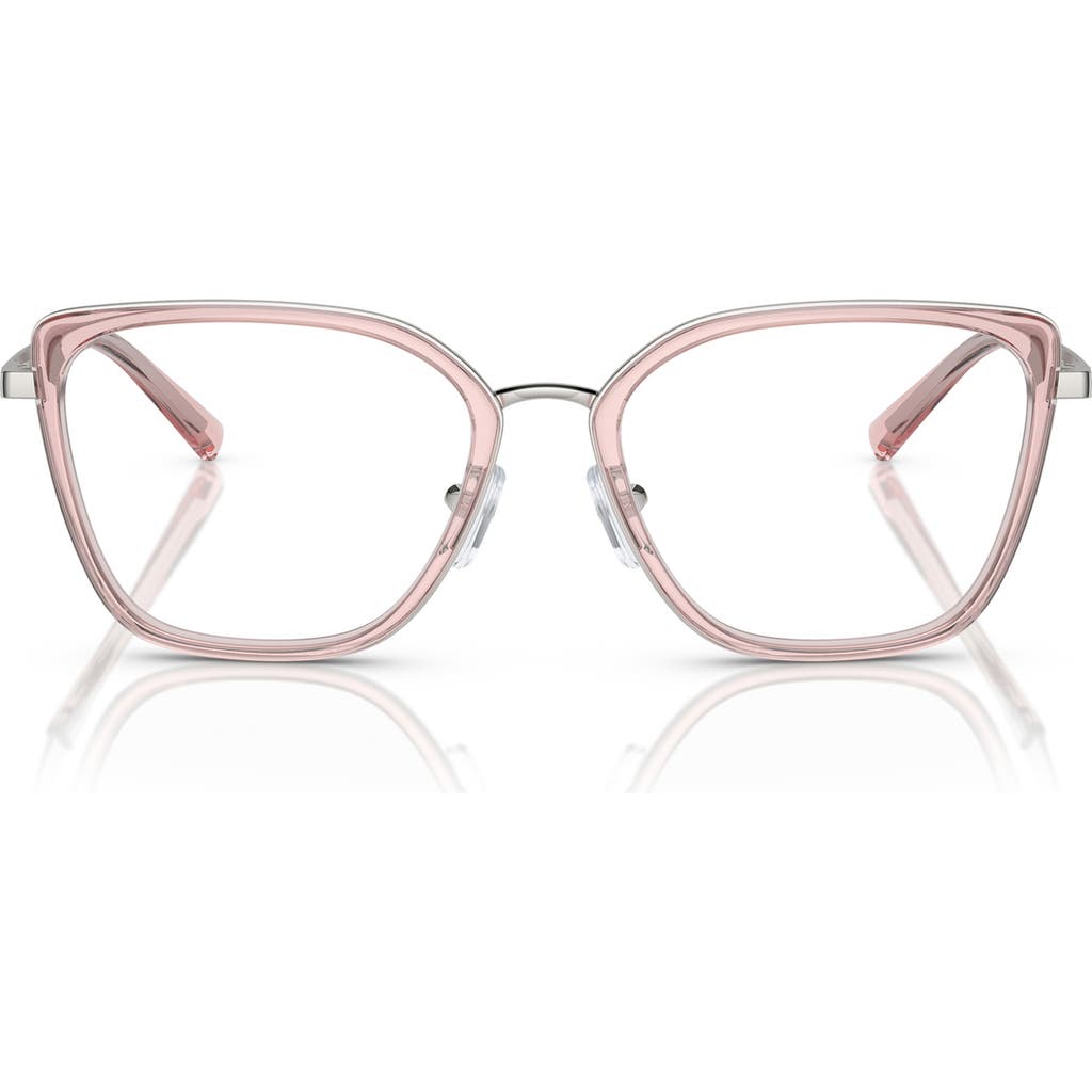 Emporio Armani 52mm Cat Eye Optical Glasses In Pink