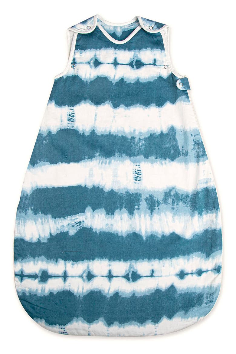 Cotton Wearable Blanket, Main, color, BLUE/ WHITE