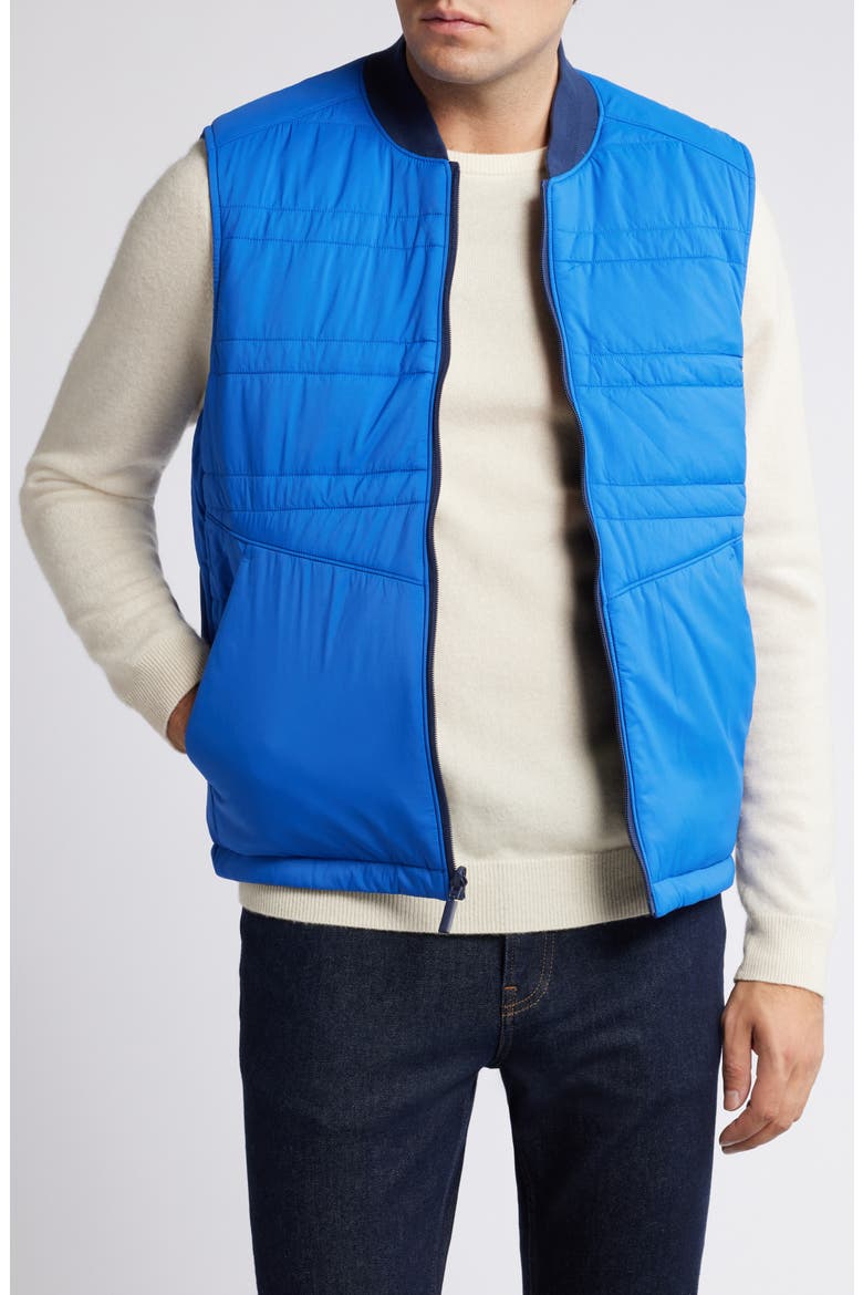 Fresno Flip Water Repellent Reversible Quilted Vest, Alternate, color, OCEAN DEEP