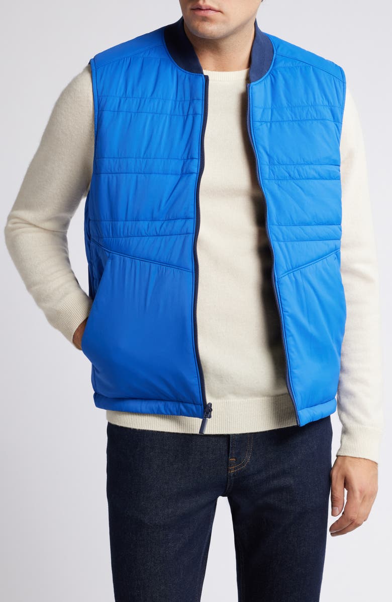 Tommy Bahama Fresno Flip Water Repellent Reversible Quilted Vest, Alternate, color, Ocean Deep
