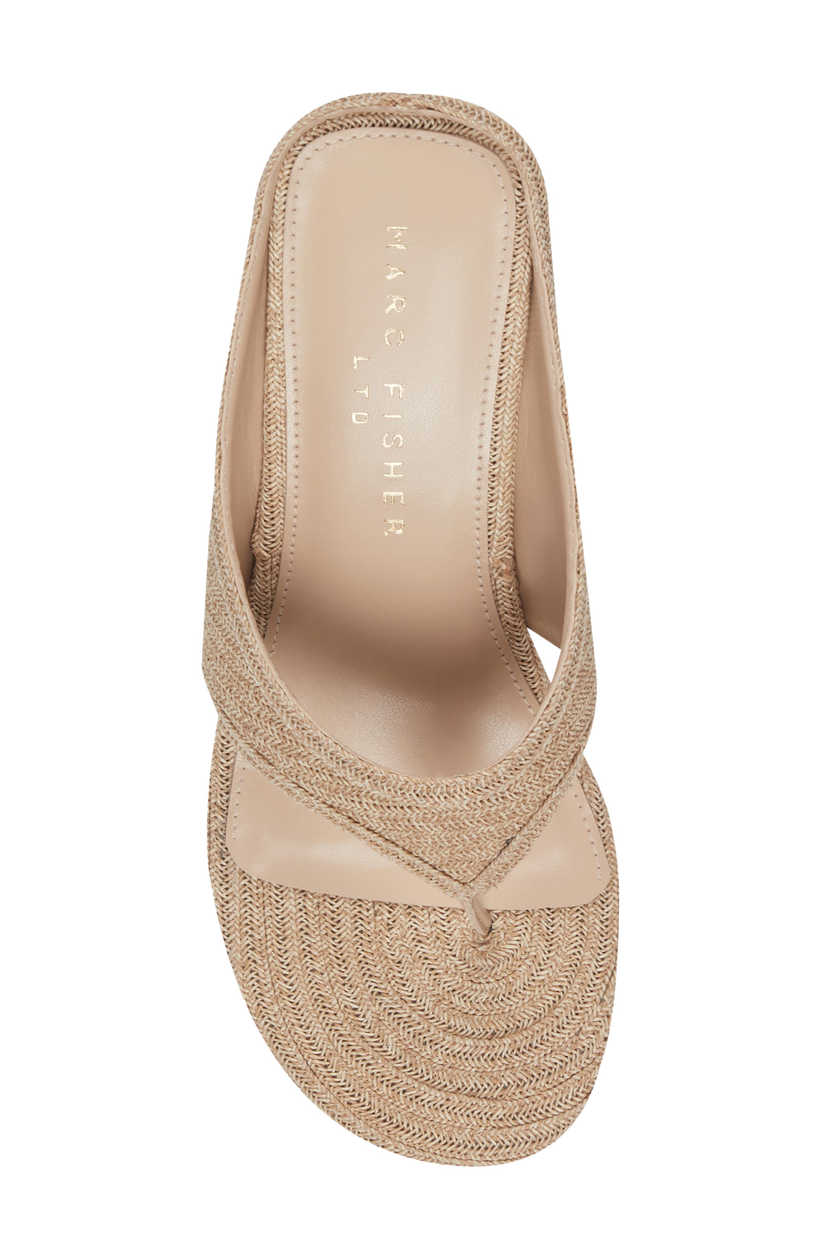 Marc Fisher LTD Udena Wedge Flip Flop, Alternate, color, Light Natural