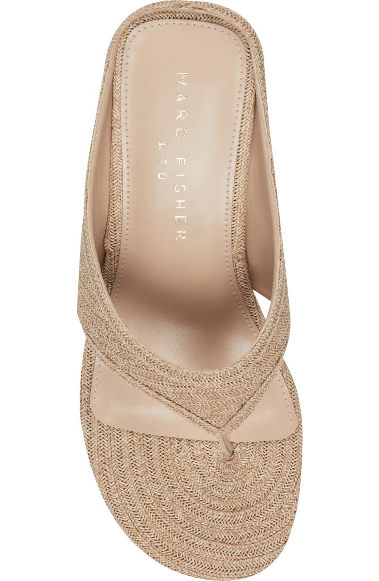 Marc Fisher LTD Udena Wedge Flip Flop, Alternate, color, Light Natural