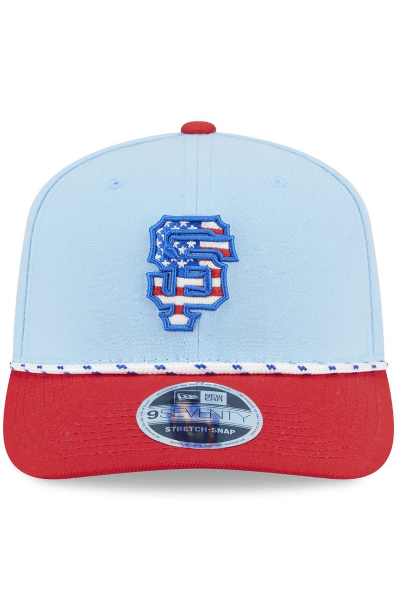 New Era Men's New Era Light Blue/Red San Francisco Giants 2025 Fourth of July 9SEVENTY Adjustable Hat, Alternate, color, 
