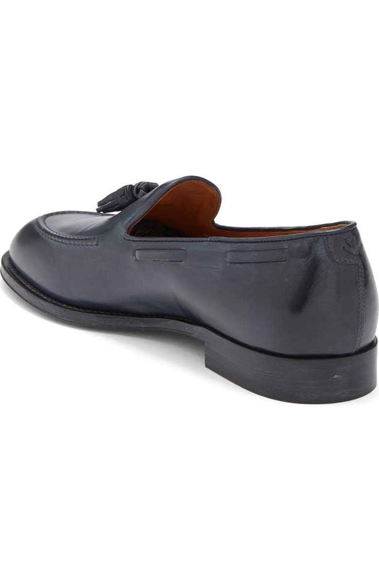 John Varvatos Barrow Leather Tassel Loafer, Alternate, color, Charcoal