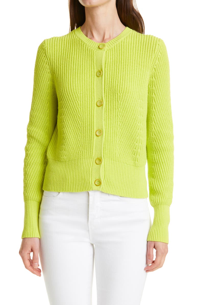 Ted Baker London Shaker Stitch Cotton Blend Cardigan, Main, color,