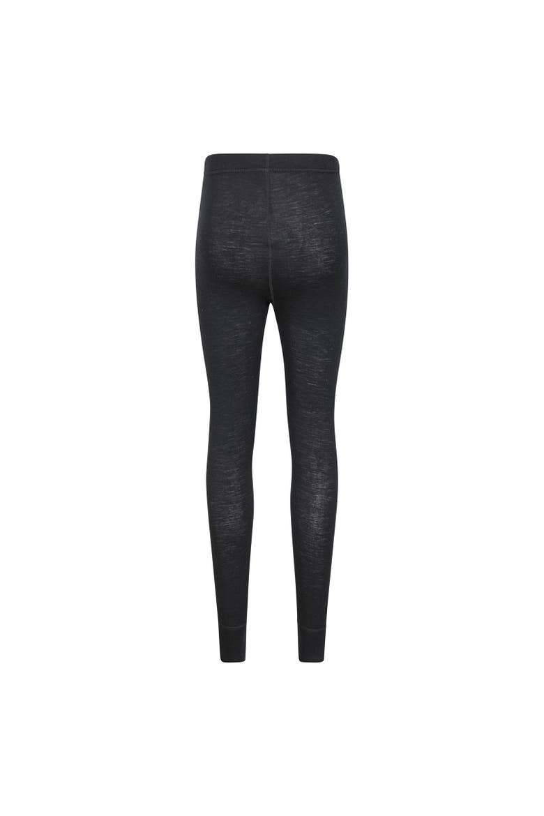 Childrens/Kids Merino Wool Base Layer Bottoms, Alternate, color, Black