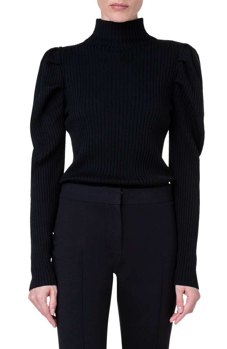 Akris punto Rib Virgin Merino Wool Sweater, Main, color,