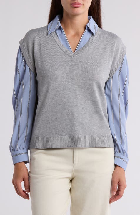 Twofer V-Neck Sweater