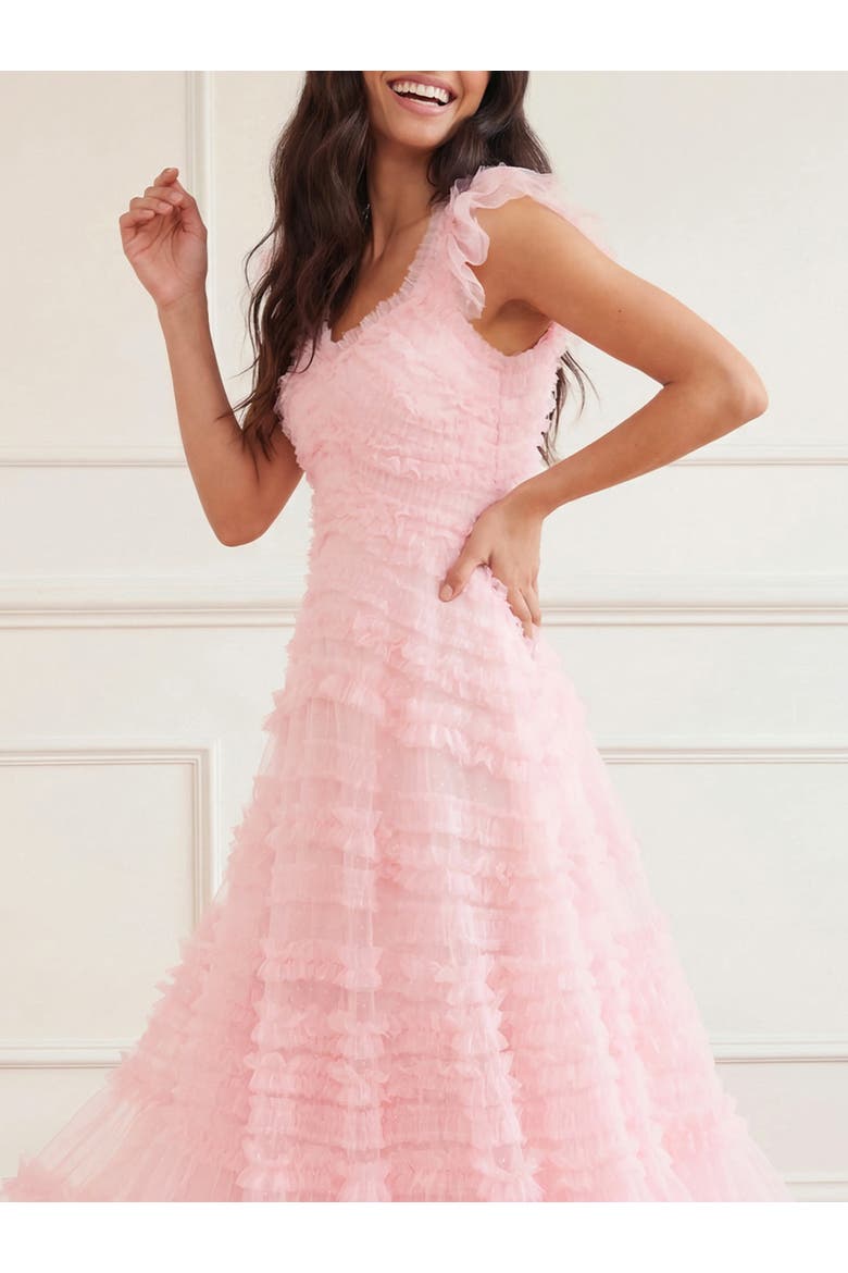Amara Backless Gown, Alternate, color, Peony Pink