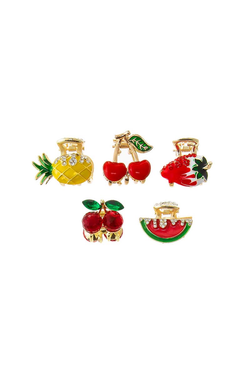 BY ADINA EDEN Metal Fruit Hair Claw Clip Set, Main, color, 