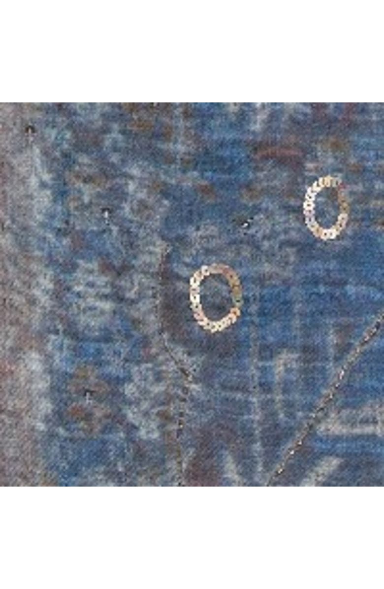 GERARD DAREL Rachelia Sequin Embroidered Scarf, Alternate, color, Indigo