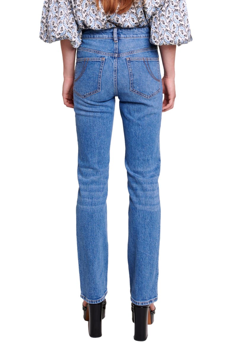 maje Penelope Straight Leg Jeans, Alternate, color, 