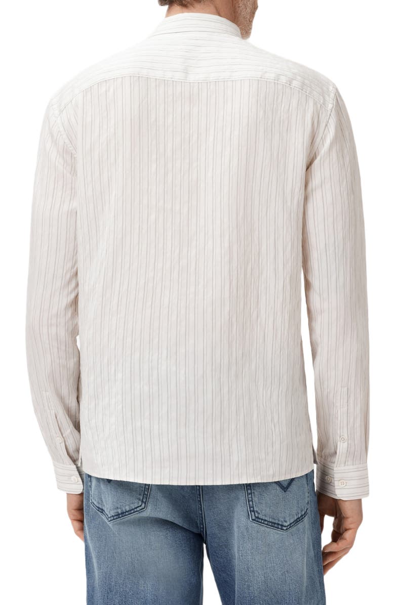 John Varvatos Hickory Stripe Button-Up Shirt, Alternate, color, Black/ White