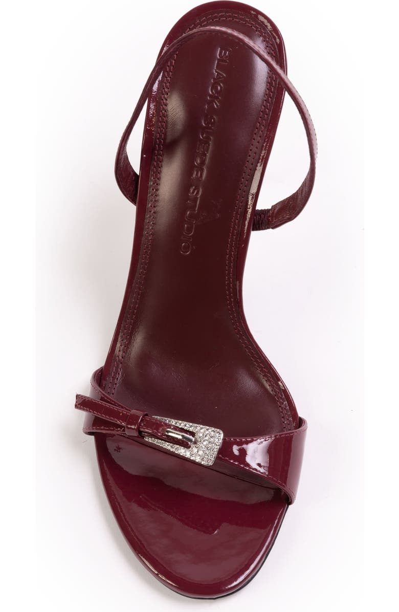 BLACK SUEDE STUDIO Romi 100 Patent Sandal, Alternate, color, Ruby Patent Leather