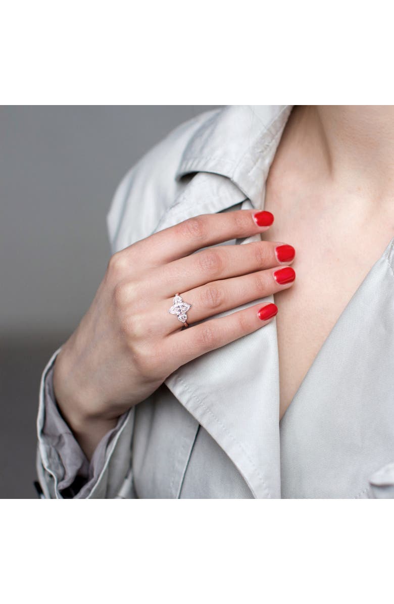 Julianna B. Moissanite Marquise Heart 3-Stone Ring, Alternate, color, 