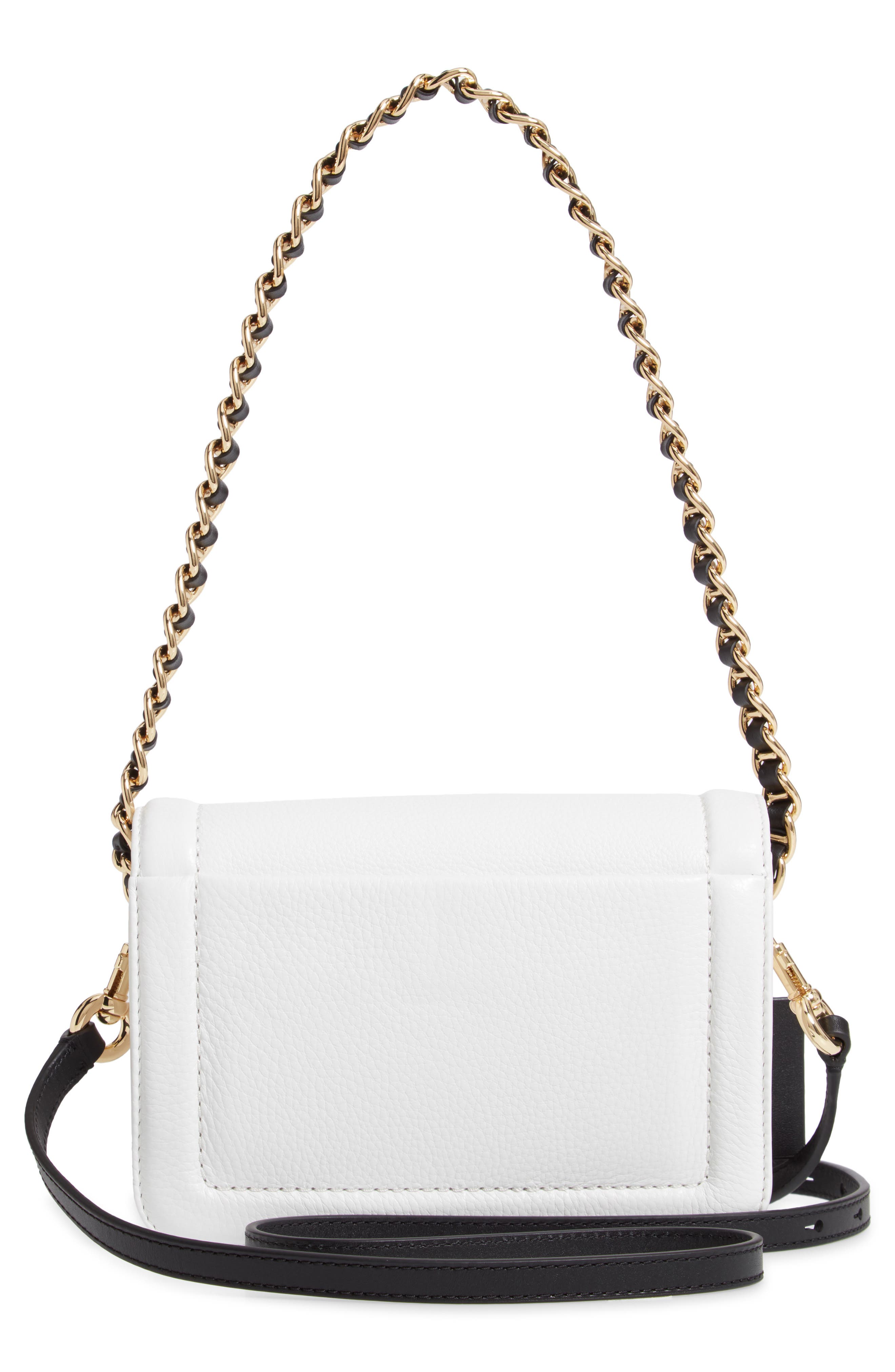 The Marc Jacobs The Mini Cushion Leather Shoulder Bag, Alternate, color, WHITE