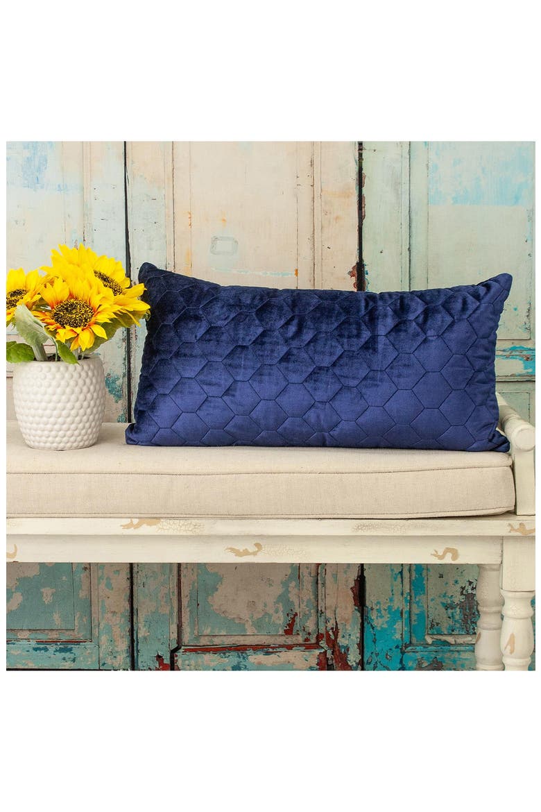 Parkland Colleciton Bazyli Quilted Throw Pillow, Alternate, color, BLUE