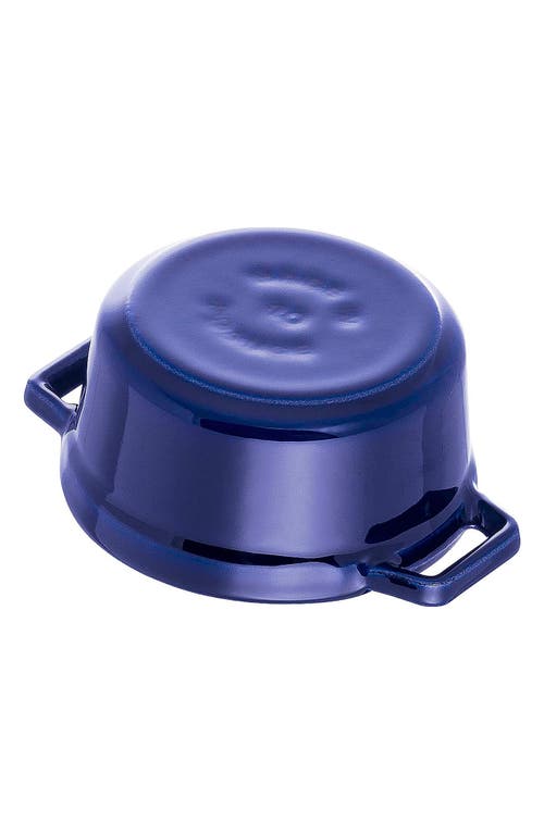 Staub Enameled Cast Iron 0.25-quart Mini Cocotte In Blue