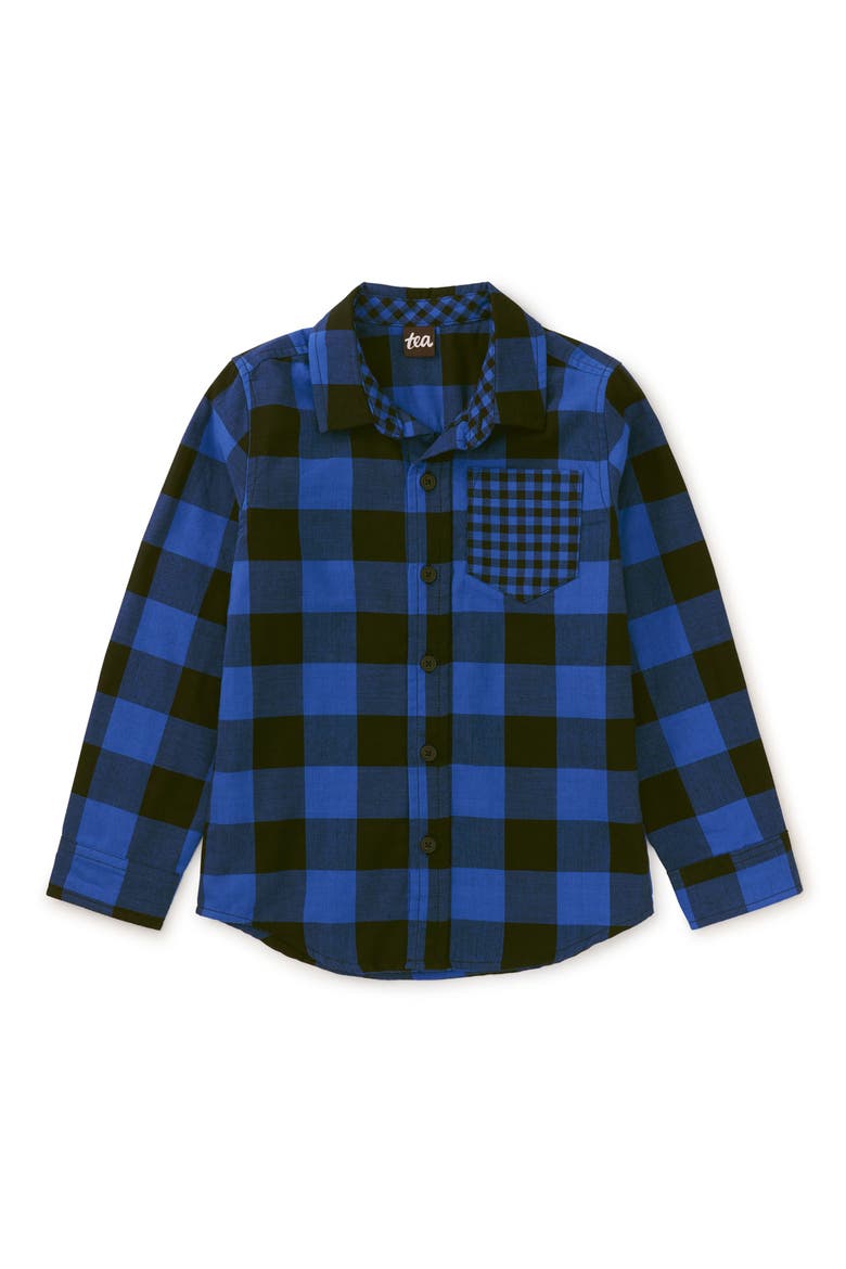 Double Weave Plaid Button Up, Main, color, Bursa Plaid