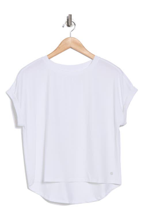 Apana Metro Rolled Sleeve Top In White