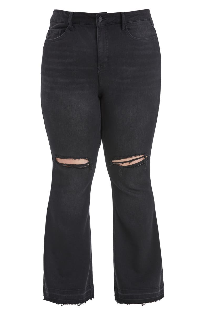 Bayeas Lauren High Waist Ripped Flare Jeans, Alternate, color, 