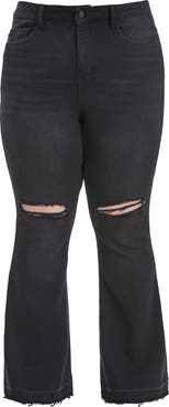 Bayeas Lauren High Waist Ripped Flare Jeans