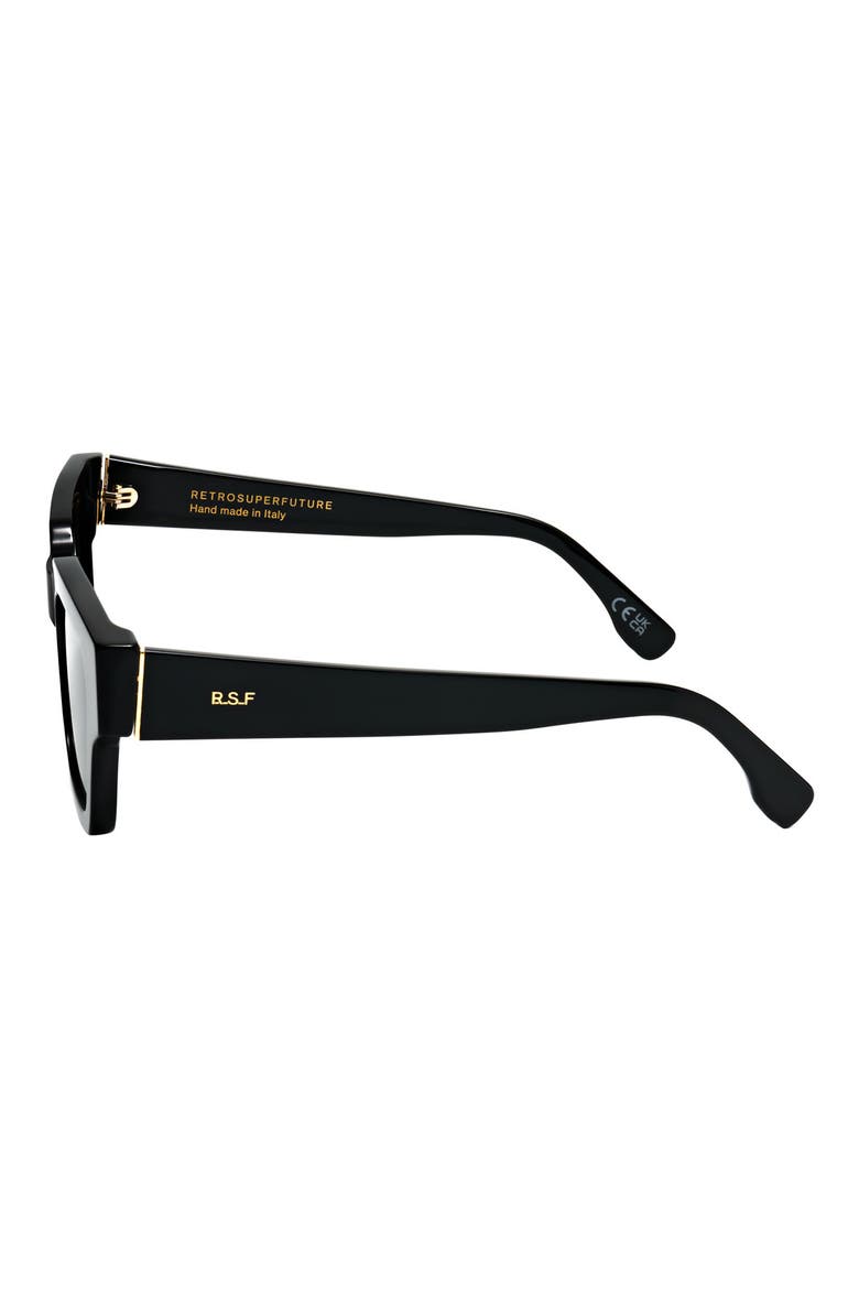 53mm Square Sunglasses, Alternate, color, BLACK