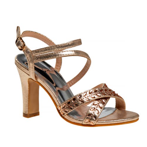 Badgley Mischka Big Girls Dress Heel Sandals In Gold