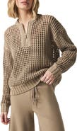 Splendid x @cellajaneblog Pointelle Half Zip Sweater