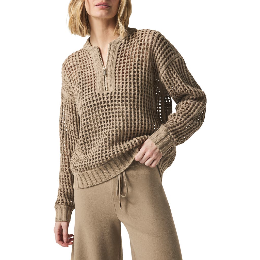 Splendid X @cellajaneblog Pointelle Half Zip Sweater