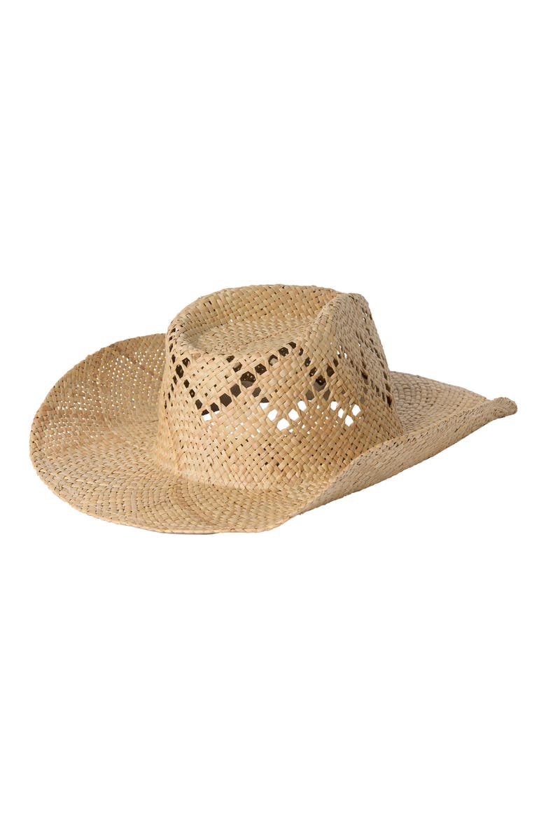 Indio Straw Cowboy Hat, Alternate, color, NATURAL