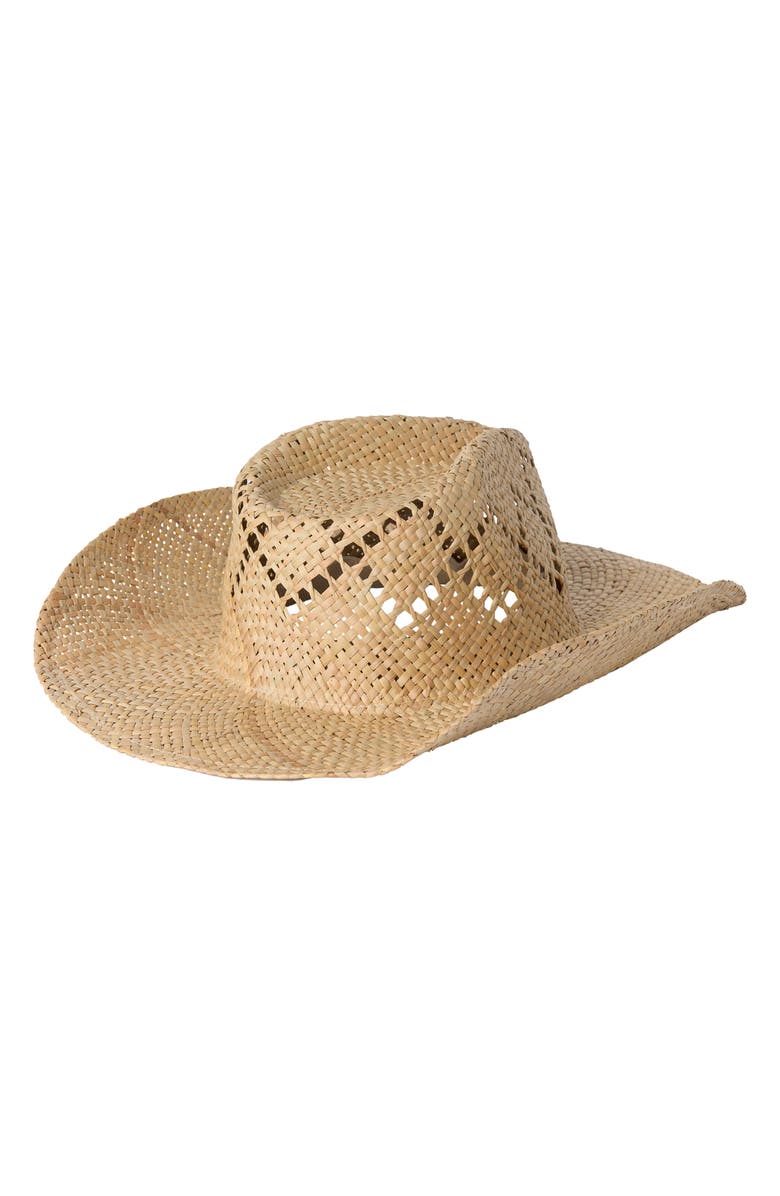 O'Neill Indio Straw Cowboy Hat, Alternate, color, Natural