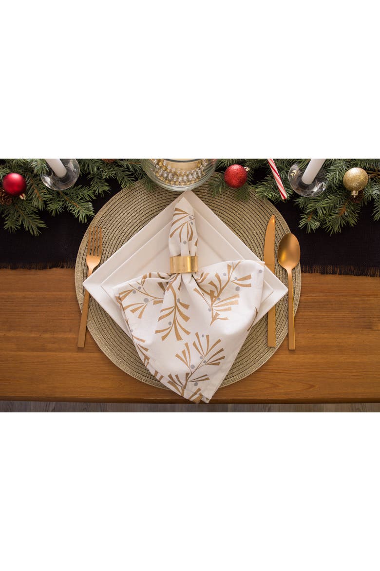 Metallic Gold Polyester Woven Placemat Set/4, Alternate, color, Metallic Gold
