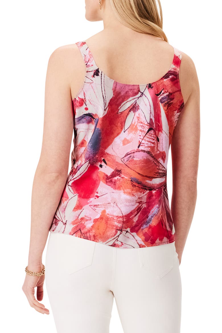 Scribble Bouquet Crepe Tank, Alternate, color, PINK MULTI