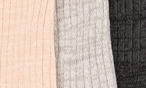Felina Assorted 3-pack Crew Socks In Black/grey/beige