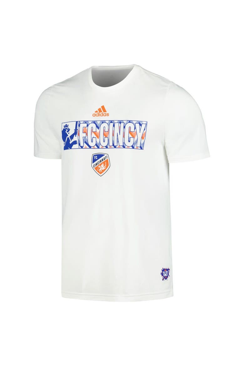 Men's adidas White FC Cincinnati 2024 Jersey Hook AEROREADY T-Shirt, Alternate, color, White