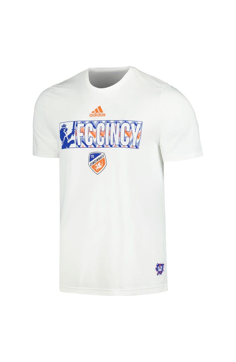 adidas Men's adidas White FC Cincinnati 2024 Jersey Hook AEROREADY T-Shirt, Alternate, color, 