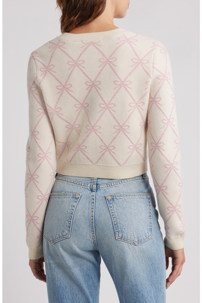 Veronika Crop Cardigan, Alternate, color, MILK ROSE