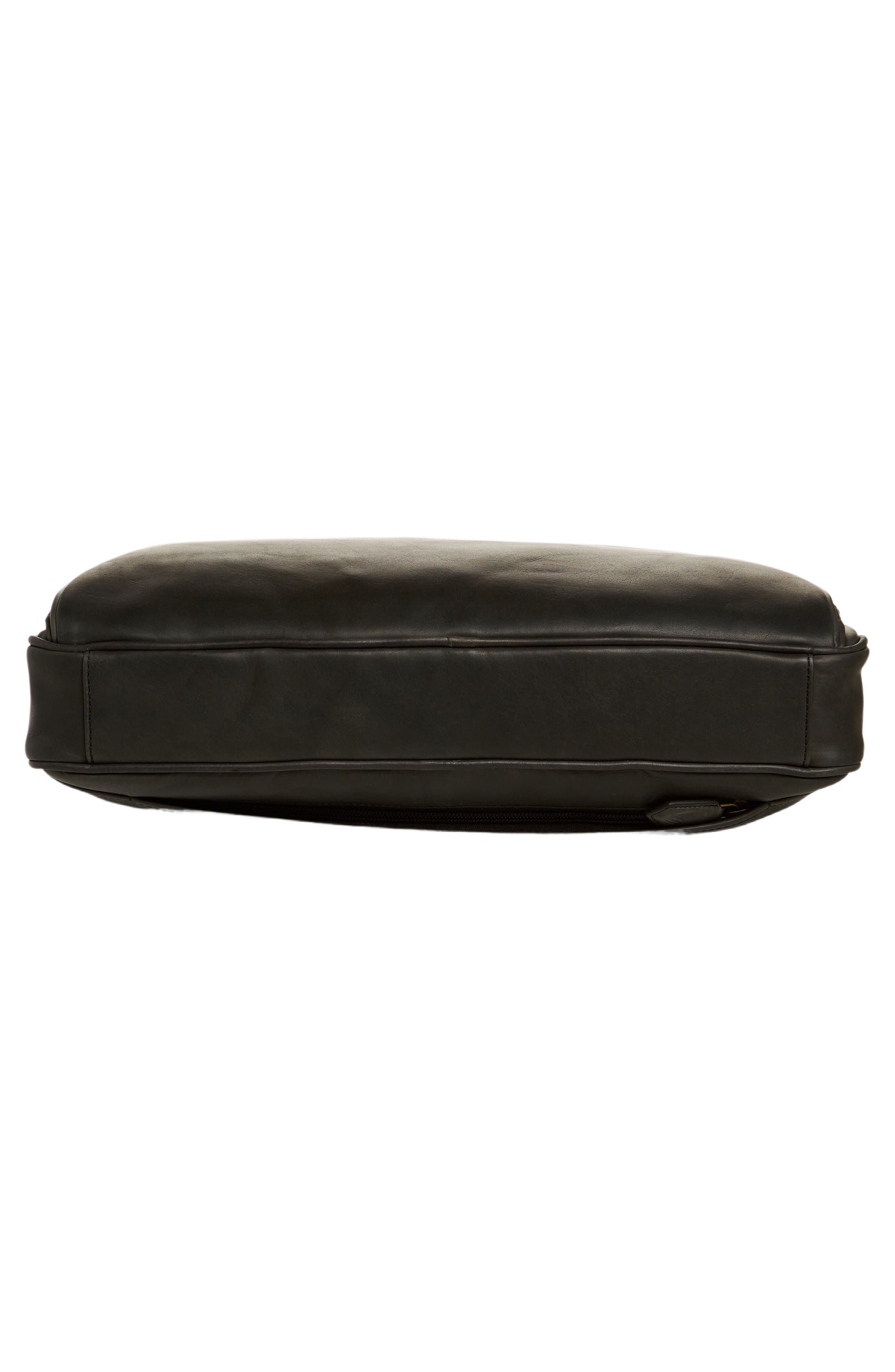 Johnston & Murphy Rhodes Leather Briefcase, Alternate, color, Black Full Grain