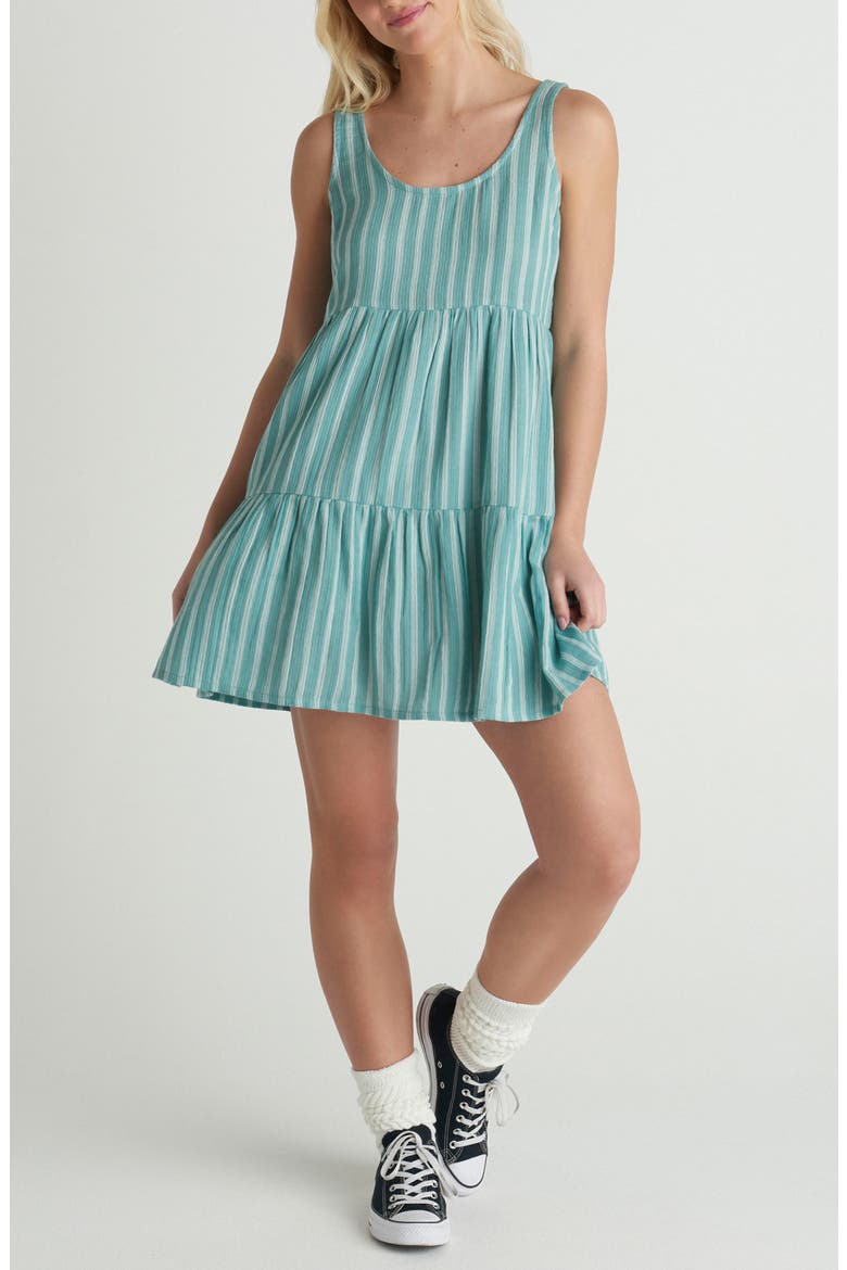 Hidden Treasures Babydoll Minidress, Main, color, REEF WATERS